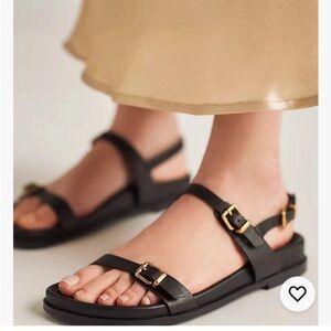 Anthropologie Bibi Lou Skinny Buckle Slingback Sandals EU 36 US 5 to 5.5